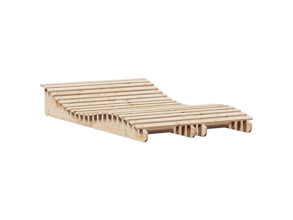 Chaises longues lot de 2 205x60x31,5cm bois massif de pin