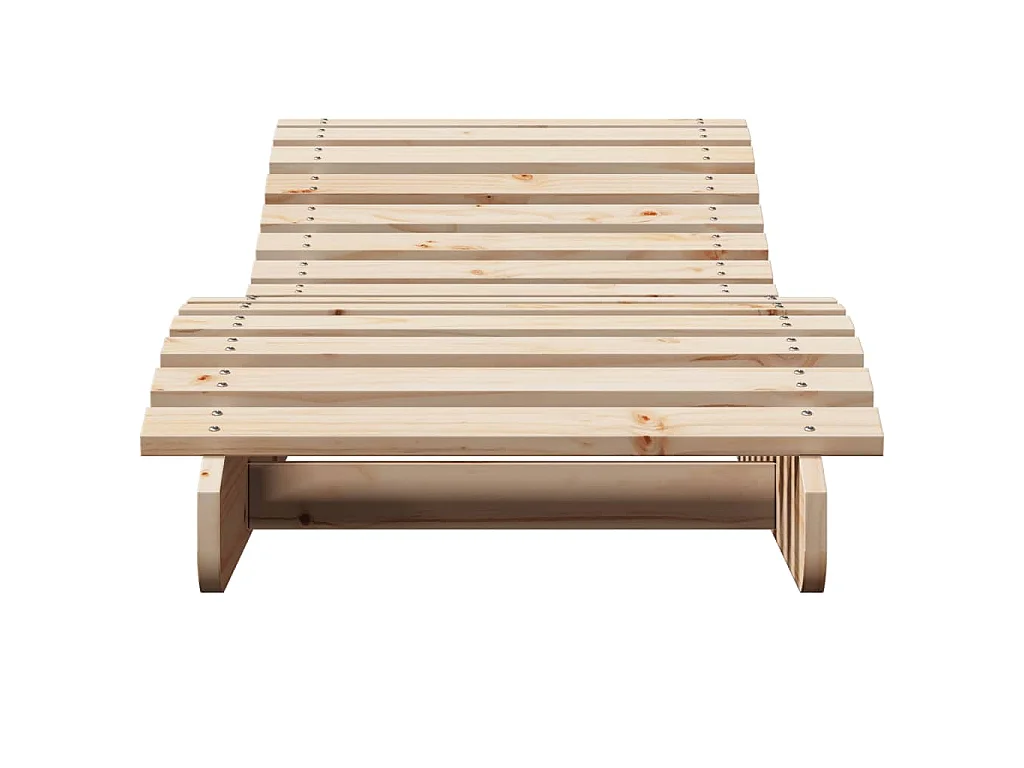 Chaises longues lot de 2 205x60x31,5cm bois massif de pin