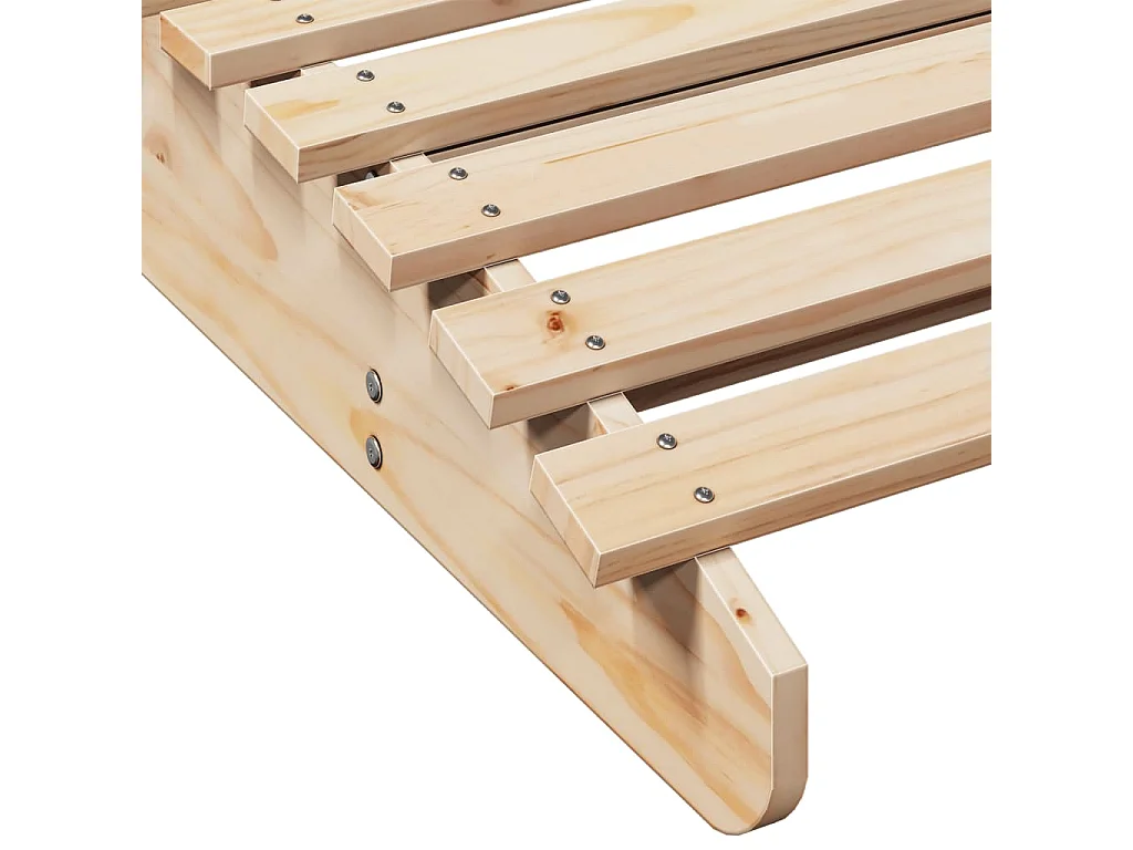 Chaises longues lot de 2 205x60x31,5cm bois massif de pin