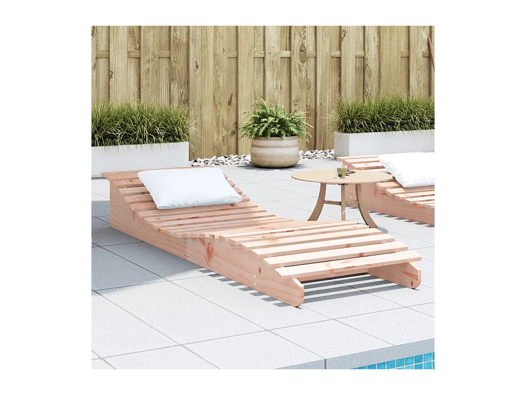 Chaise longue 205x60x31,5 cm bois massif de douglas