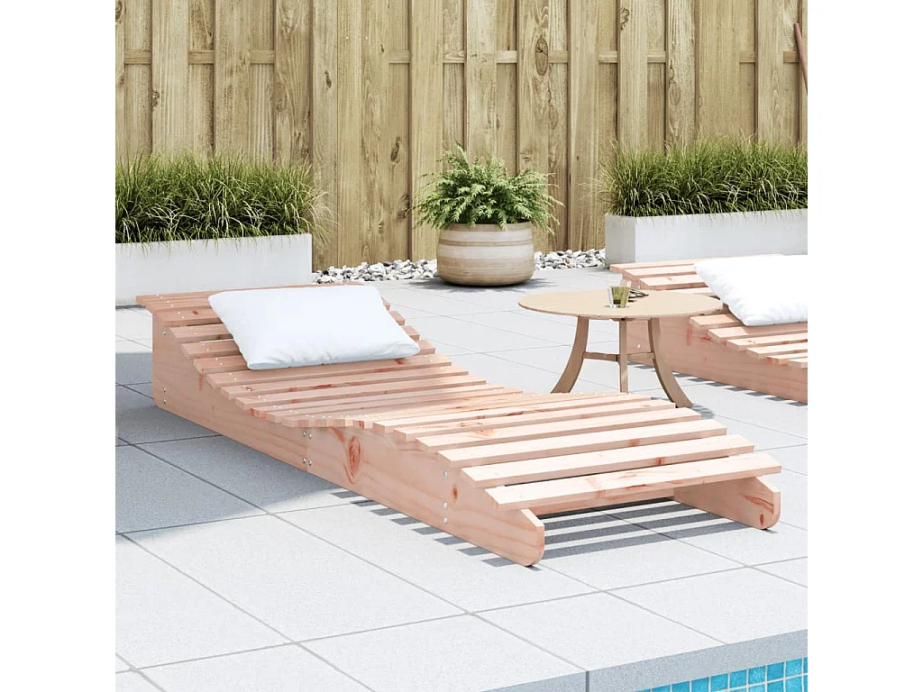 Chaise longue 205x60x31,5 cm bois massif de douglas