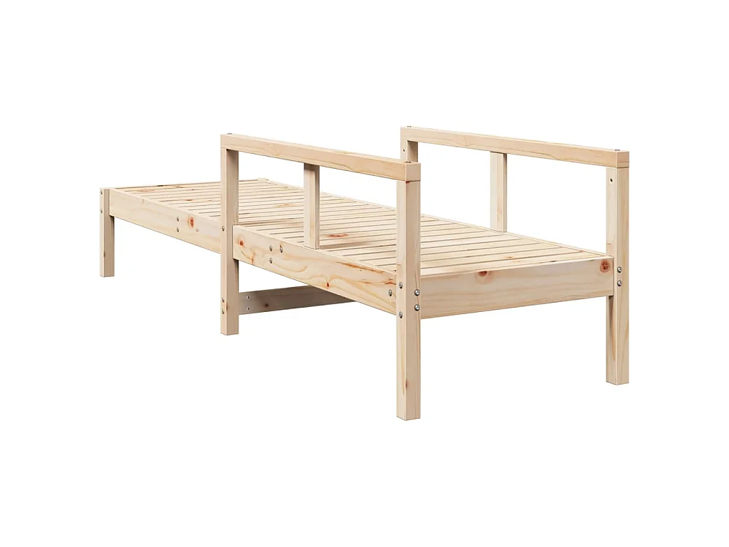 Ligstoel 199,5x62x55 cm massief grenenhout