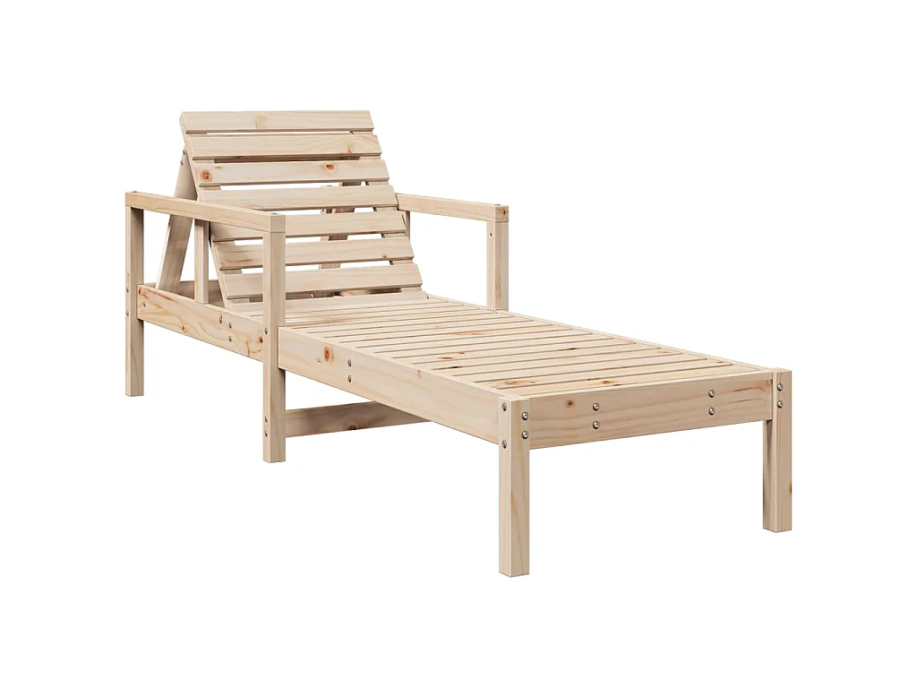 Ligstoel 199,5x62x55 cm massief grenenhout