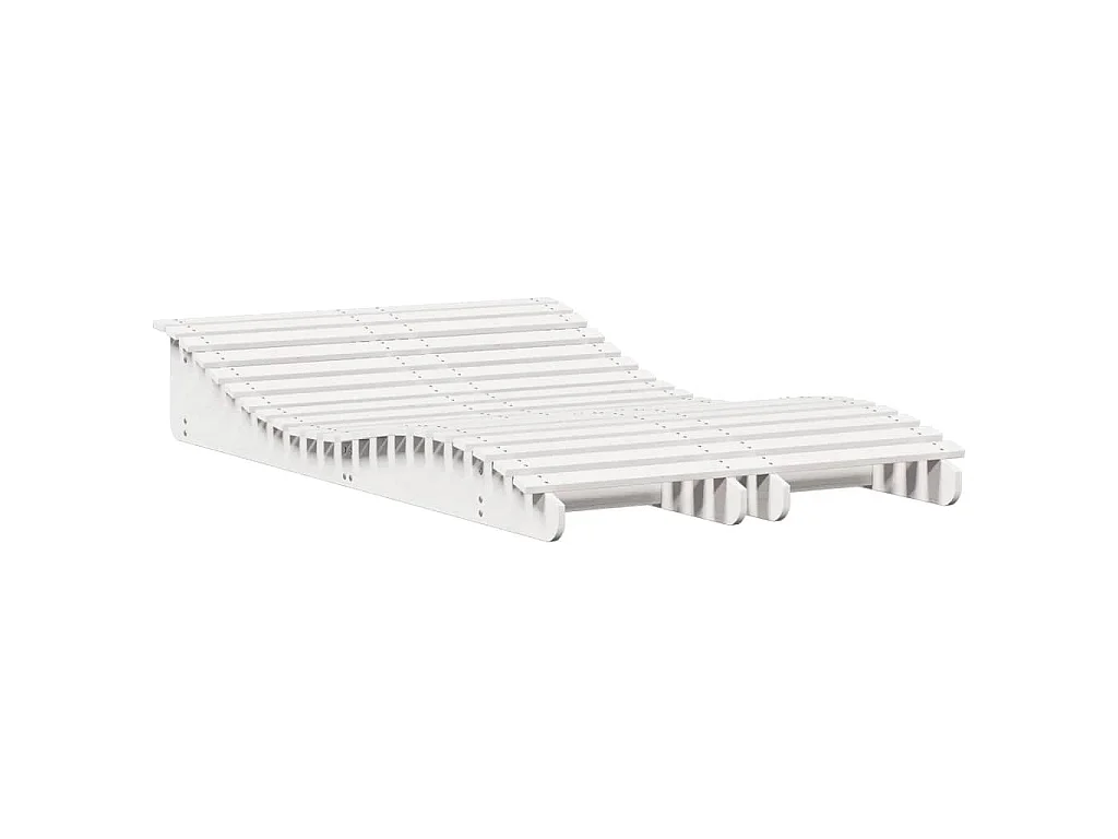 Chaises longues lot de 2 blanc 205x60x31,5cm bois massif de pin