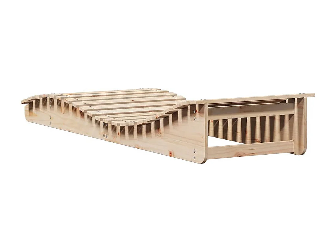 Chaise longue 205x70x31,5 cm bois massif de pin