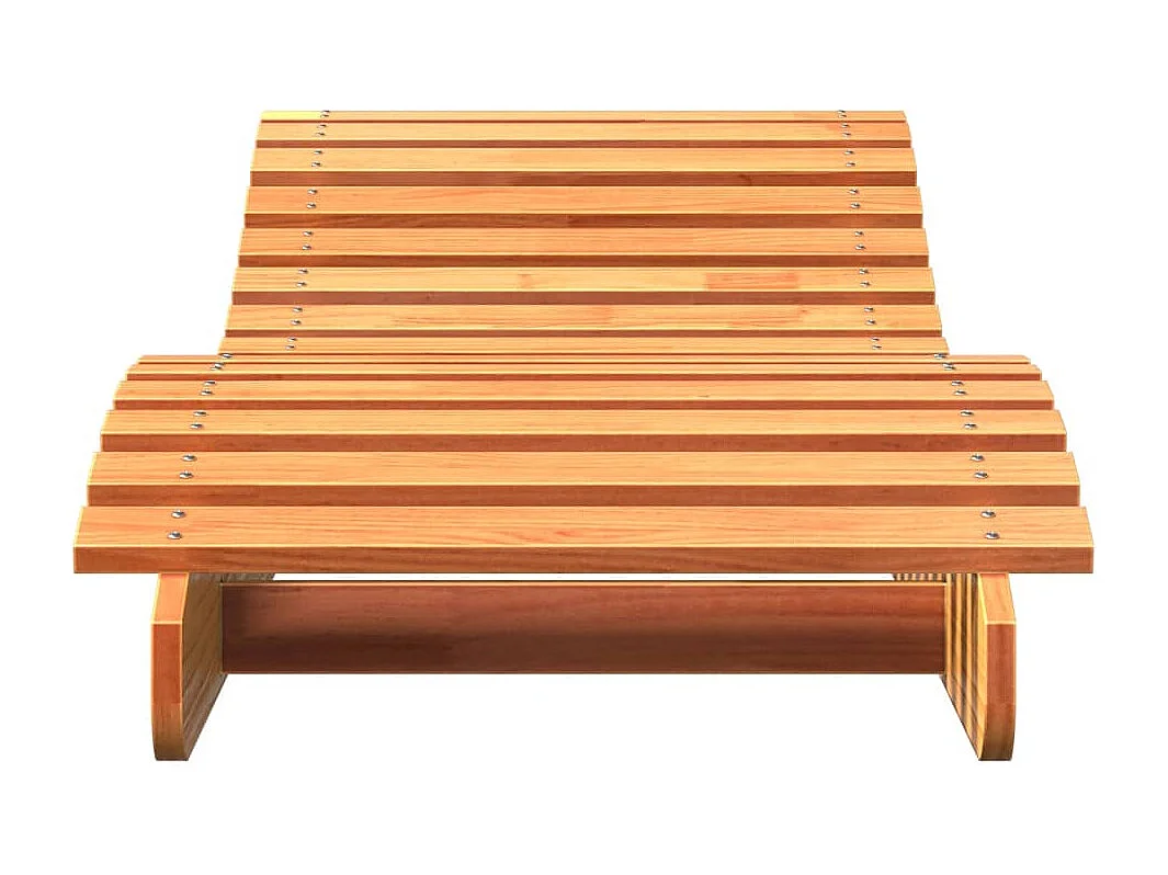 Ligbedden 2 st 205x60x31,5 cm massief grenenhout wasbruin