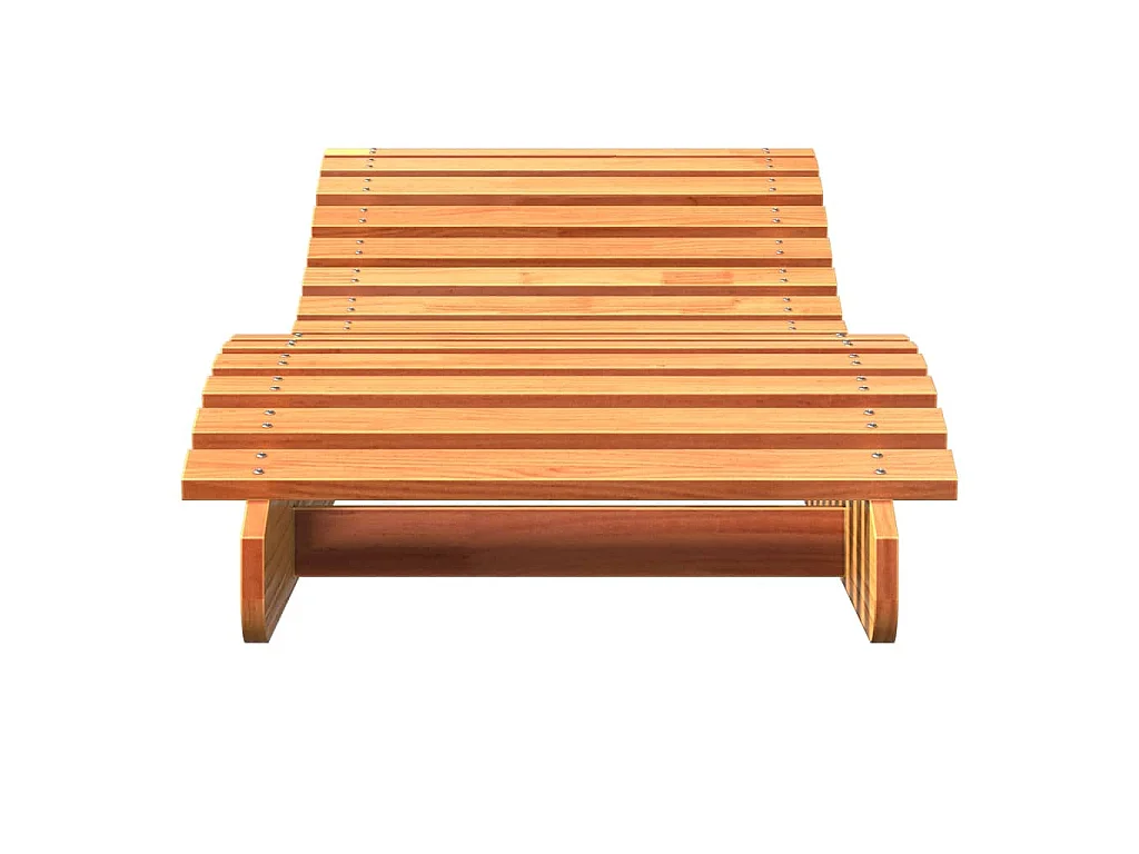 Chaises longues lot de 2 cire marron bois massif de pin