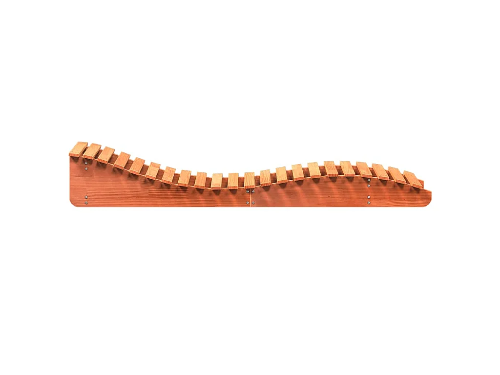 Chaises longues lot de 2 cire marron bois massif de pin