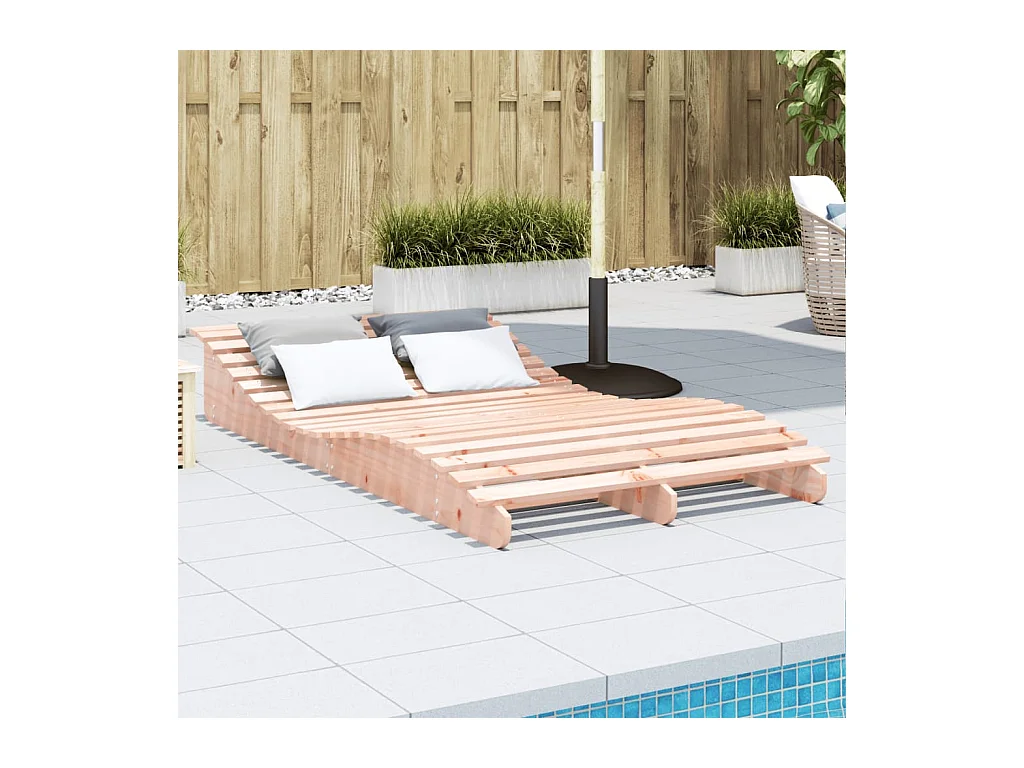 Chaise longue 205x110x31,5 cm bois massif de douglas