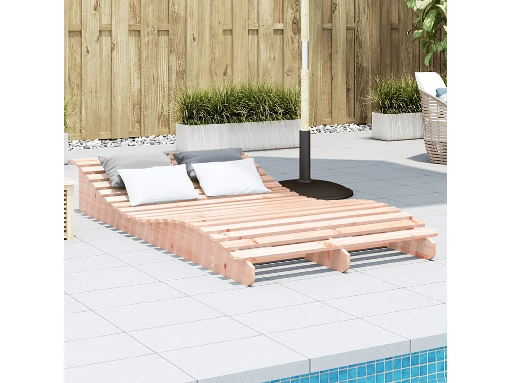 Chaise longue 205x110x31,5 cm bois massif de douglas