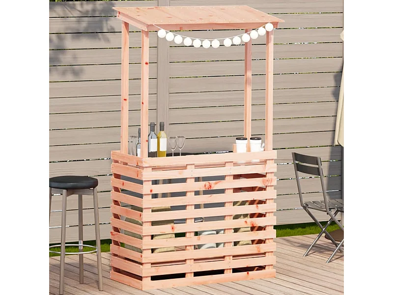 Gartenbar mit Dach 112,5x57x195,5 cm Massivholz Kiefer