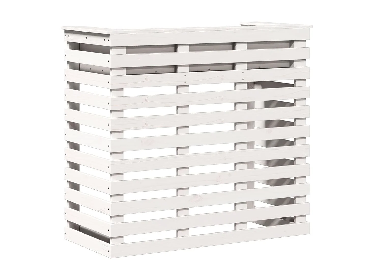 Mesa de bar p/ exterior 113,5x50x103 cm pinho maciço branco