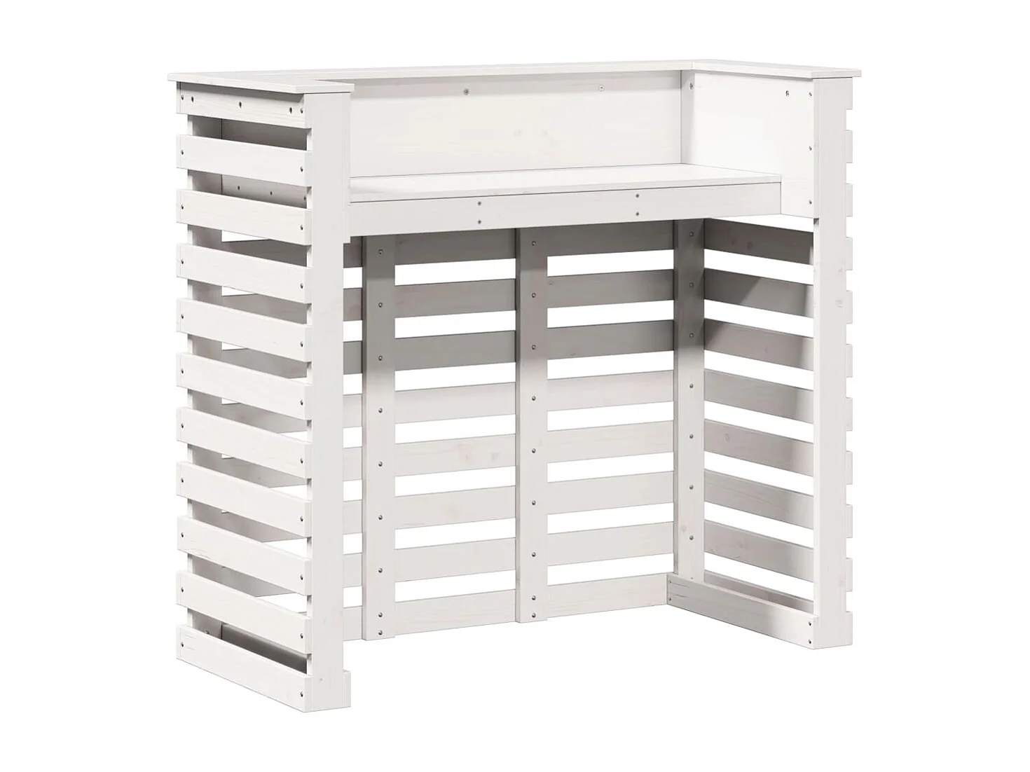 Mesa de bar p/ exterior 113,5x50x103 cm pinho maciço branco