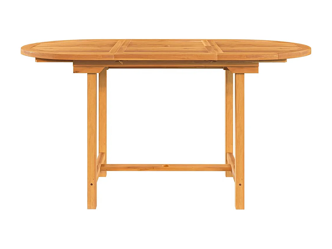Mesa de jardín extensible madera maciza teca 110-160x80x75 cm