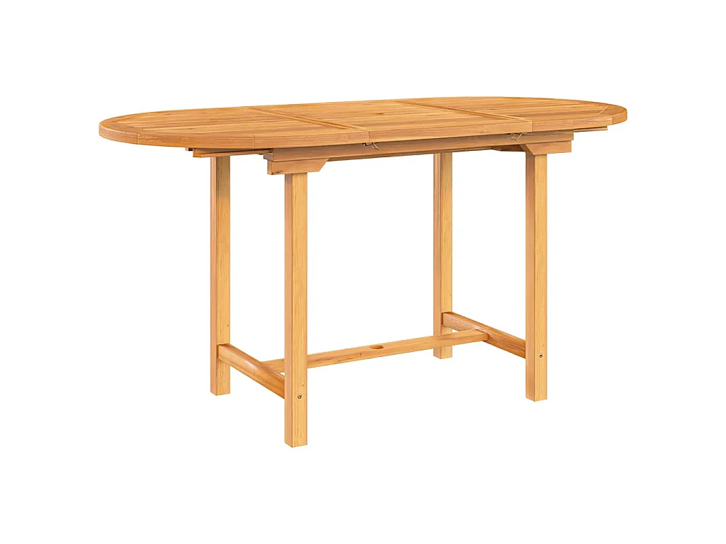 Table extensible de jardin 110-160x80x75 cm bois de teck solide