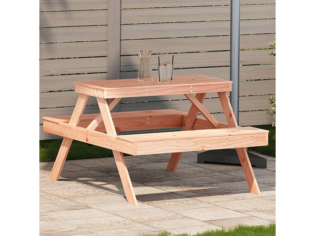 Picknicktafel 105x134x75 cm massief douglashout
