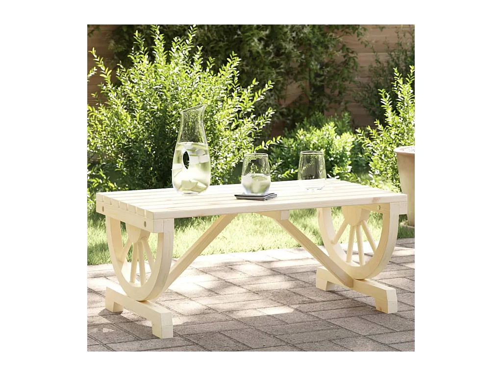 Table basse de jardin 90x50x40 cm bois de sapin massif
