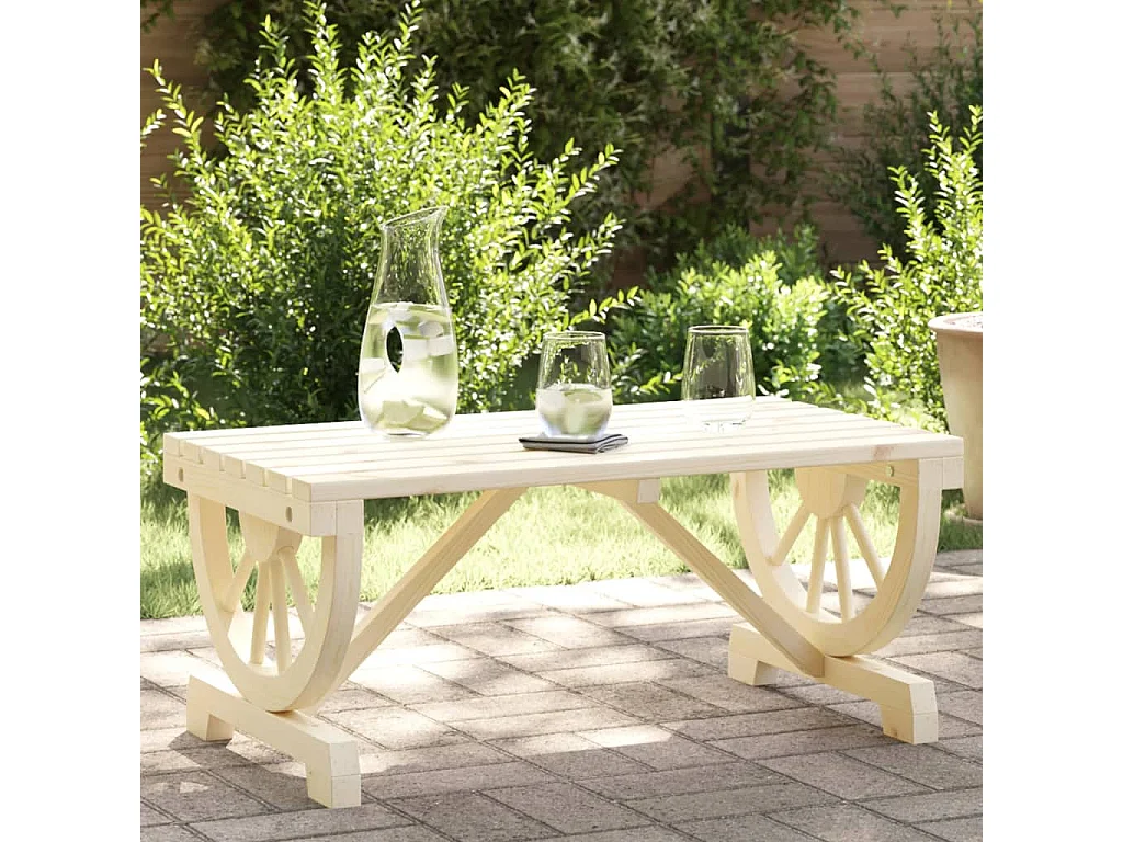 Tuintafel 90x50x40 cm massief vurenhout