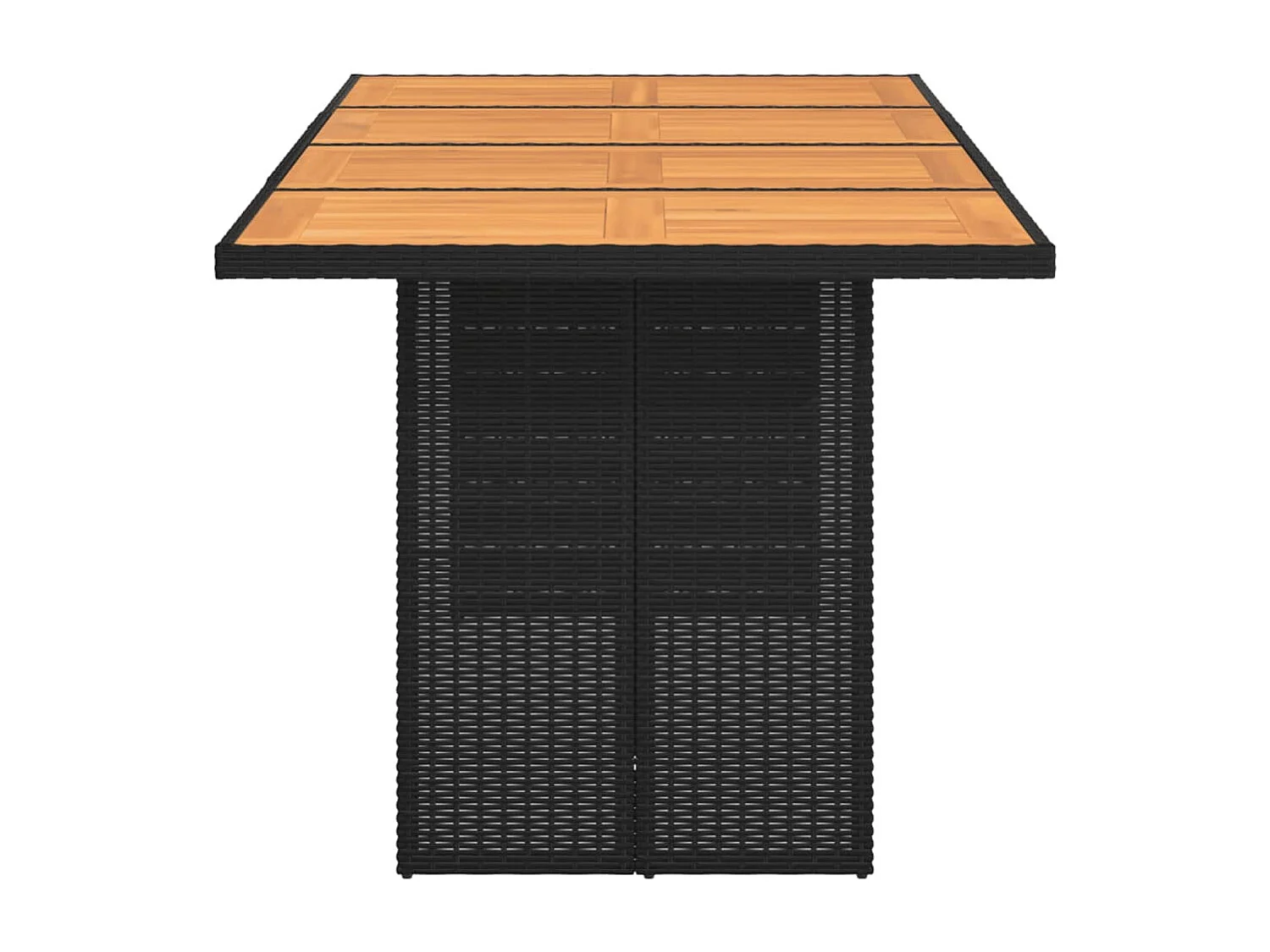 Table de jardin avec dessus en bois d'acacia noir 190x80x74 cm