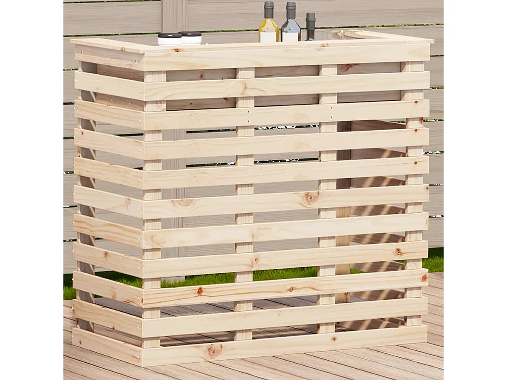 Tuinbartafel 113,5x50x103 cm massief grenenhout