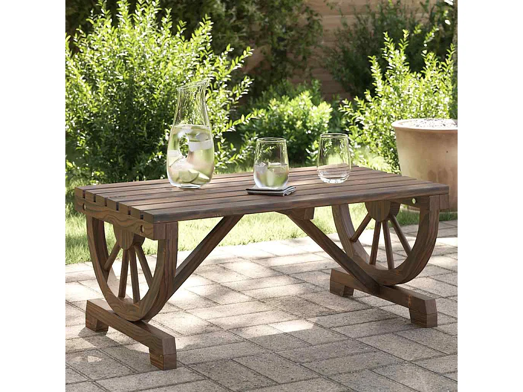 Table basse de jardin 90x50x40 cm bois de sapin massif