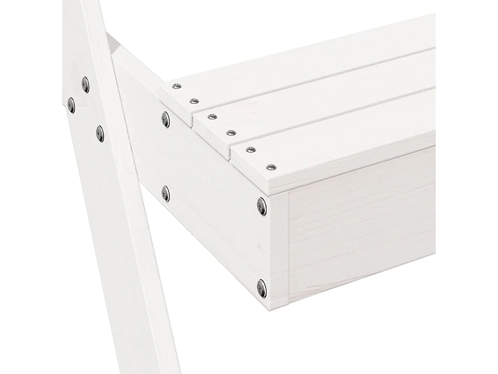 Picknicktafel met zandbak voor kinderen massief grenenhout wit