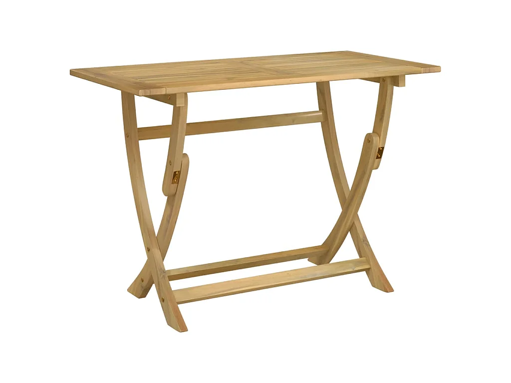 Tavolo da Giardino Pieghevole 110x55x75cm Legno Massello Acacia