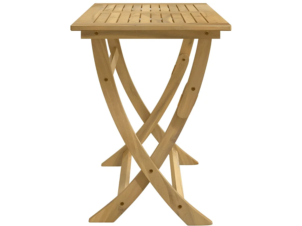 Tavolo da Giardino Pieghevole 110x55x75cm Legno Massello Acacia