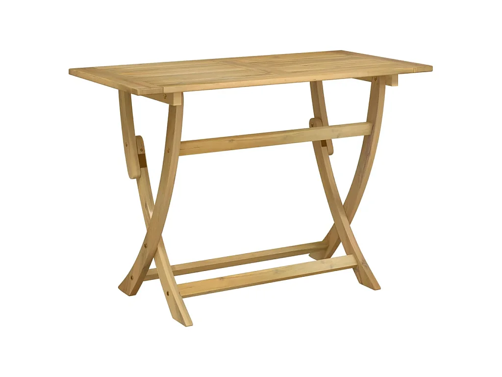 Tavolo da Giardino Pieghevole 110x55x75cm Legno Massello Acacia