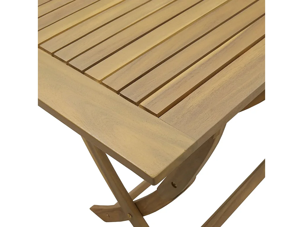 Tavolo da Giardino Pieghevole 110x55x75cm Legno Massello Acacia