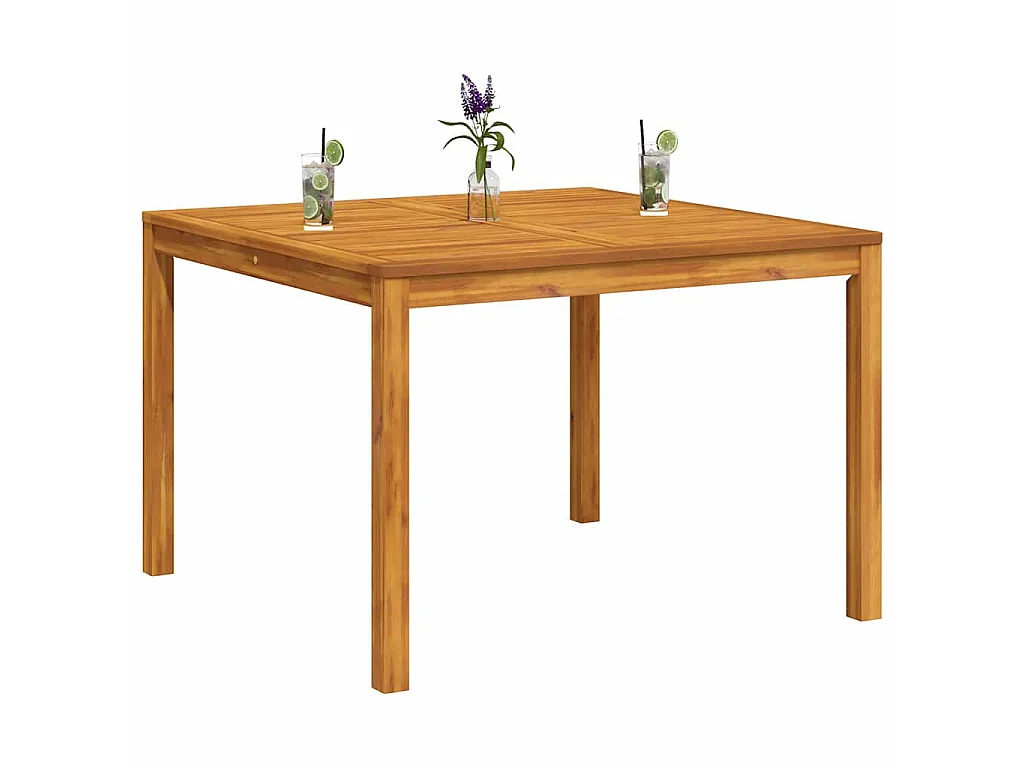 Table à manger de jardin 110x110x75 cm bois d'acacia massif