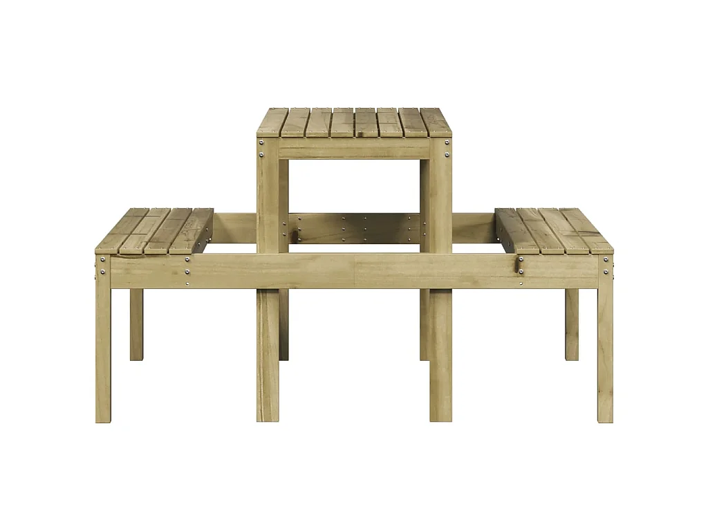 Picknicktafel 110x134x75 cm geïmpregneerd grenenhout