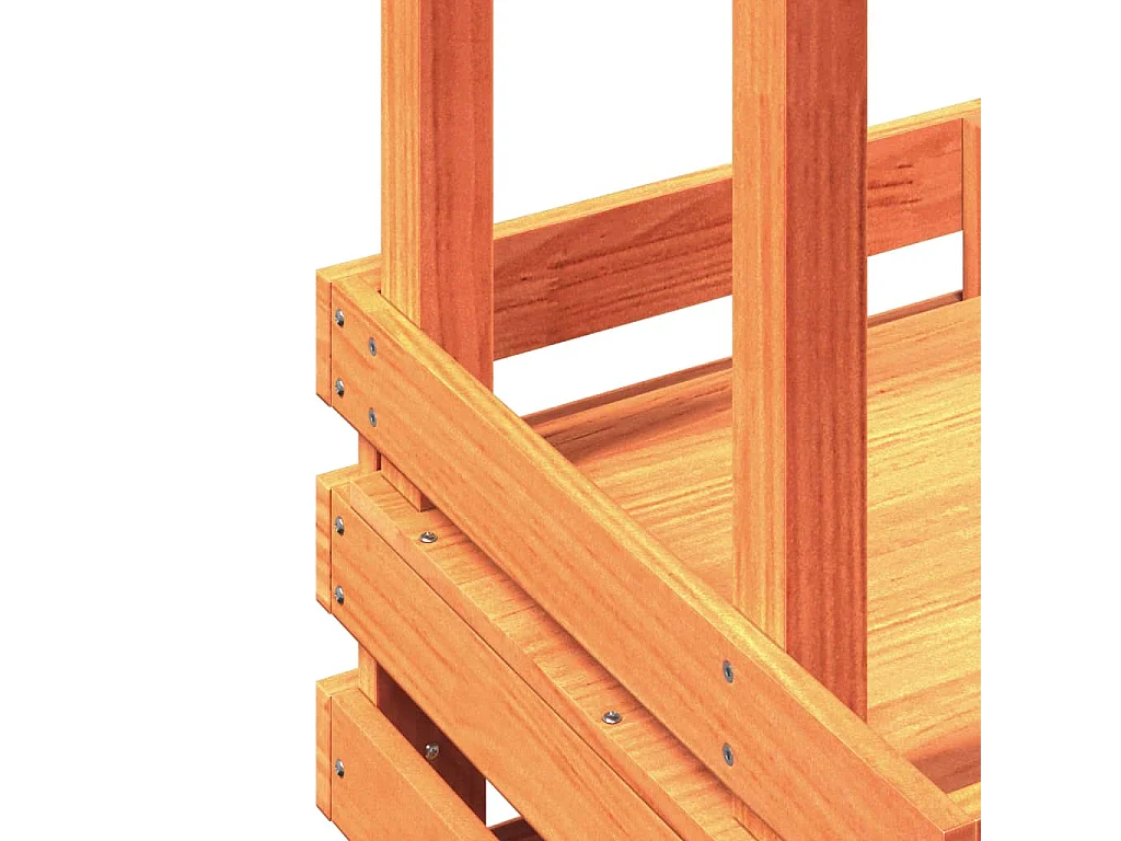 Table de bar d'extérieur avec toit marron bois massif
