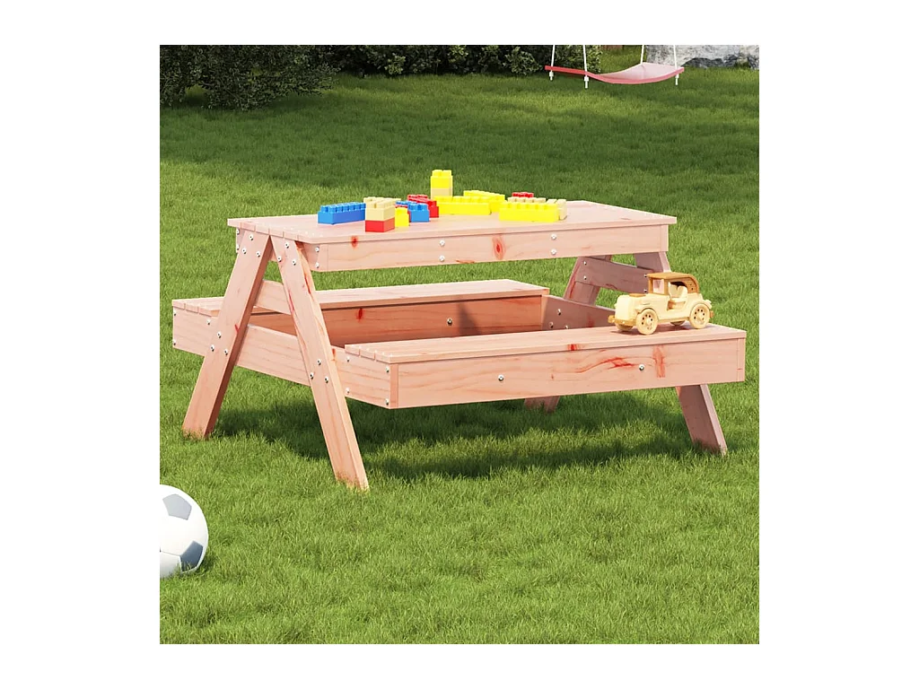 Picknicktafel voor kinderen 88x97x52 cm massief douglashout