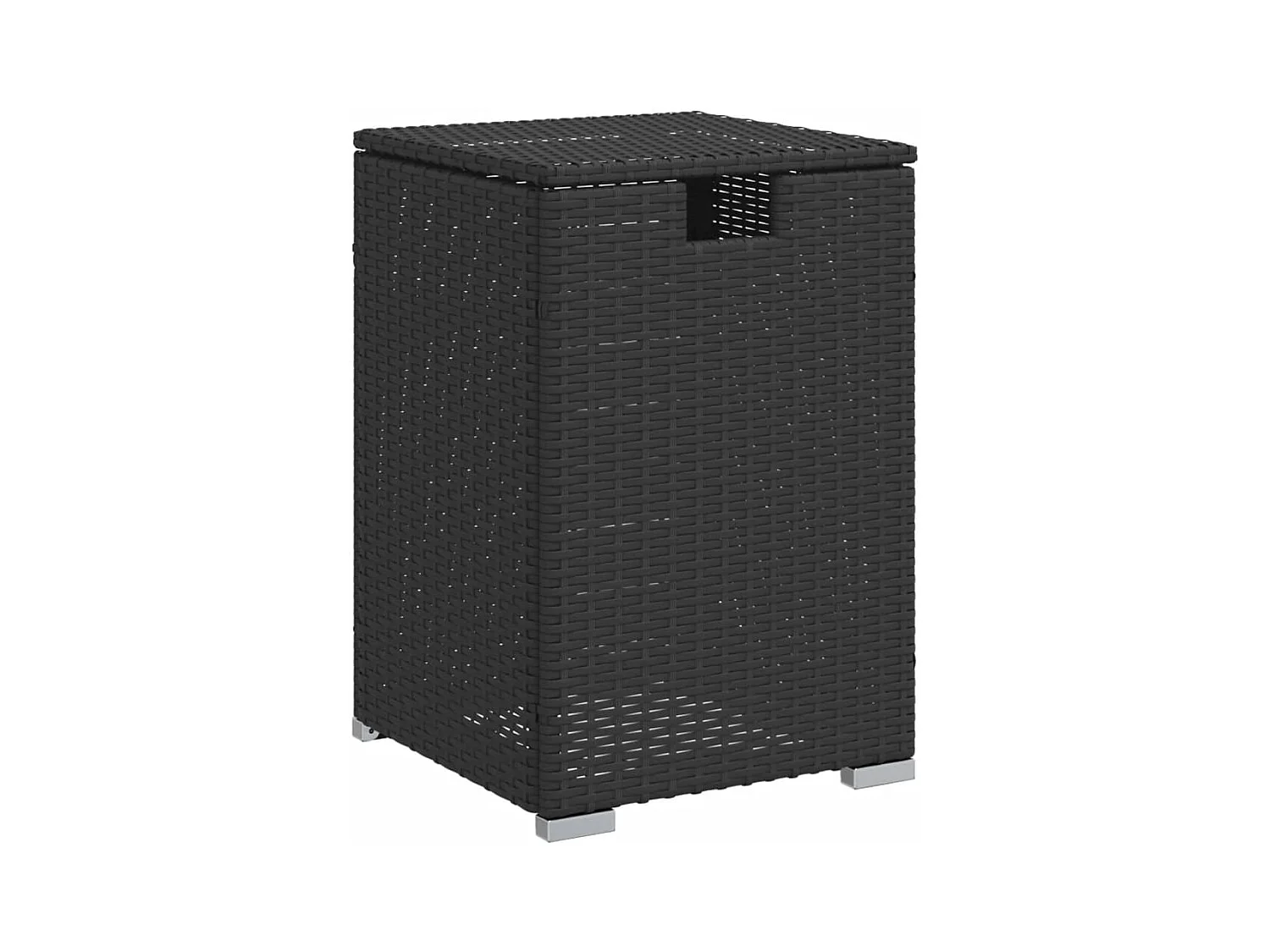 Tavolo Copri Serbatoio Propano Nero 40x40x60 cm in Polyrattan