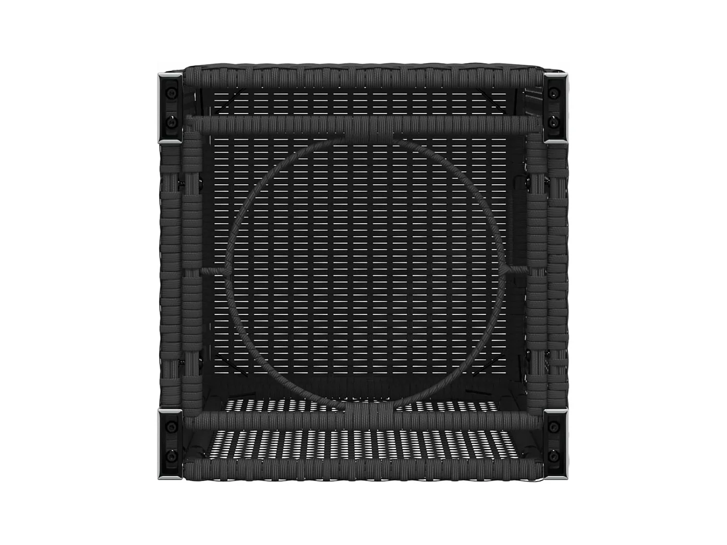 Tavolo Copri Serbatoio Propano Nero 40x40x60 cm in Polyrattan