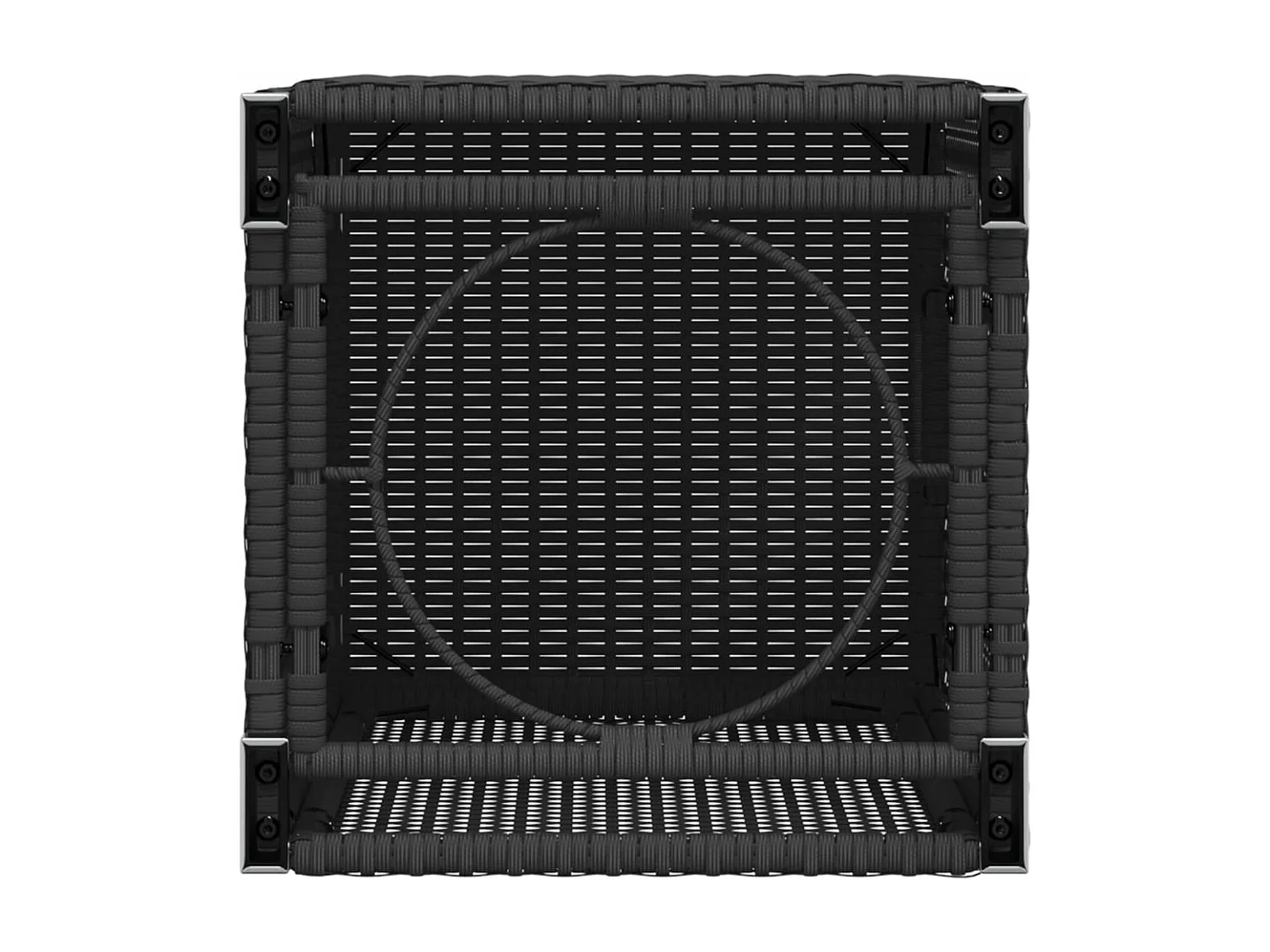 Afdekkast voor propaangasfles 40x40x60 cm Poly Rattan zwart