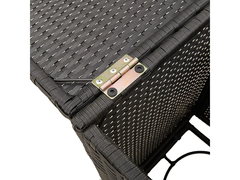 Afdekkast voor propaangasfles 40x40x60 cm Poly Rattan zwart