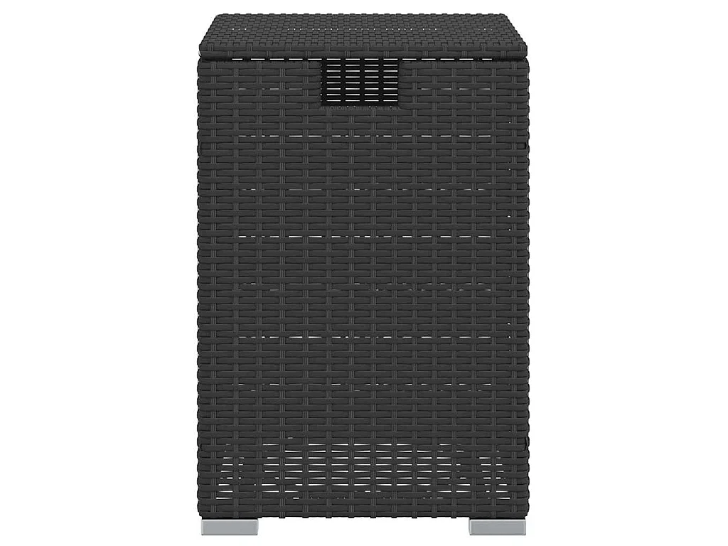Afdekkast voor propaangasfles 40x40x60 cm Poly Rattan zwart