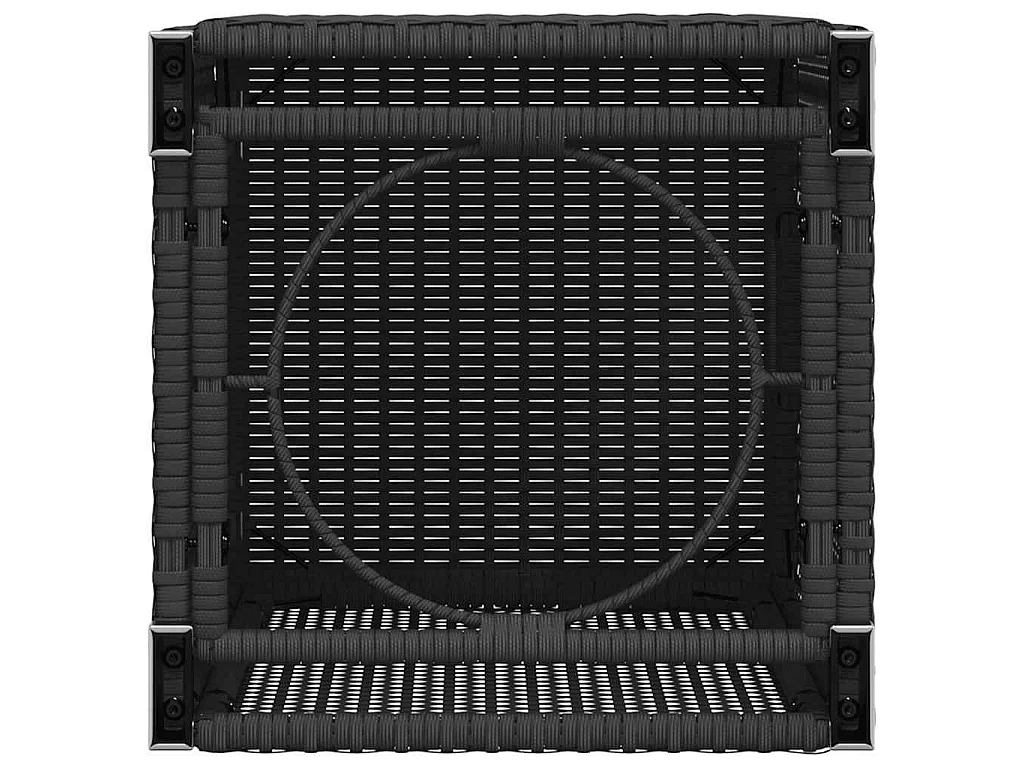 Afdekkast voor propaangasfles 40x40x60 cm Poly Rattan zwart