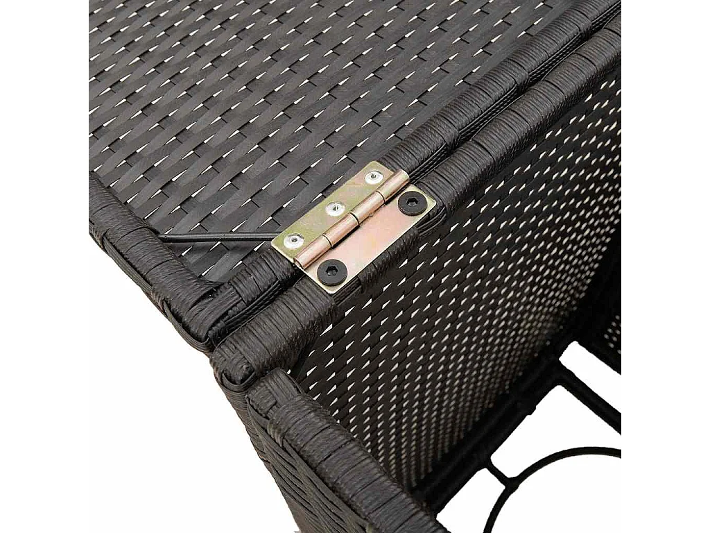 Afdekkast voor propaangasfles 40x40x60 cm Poly Rattan zwart