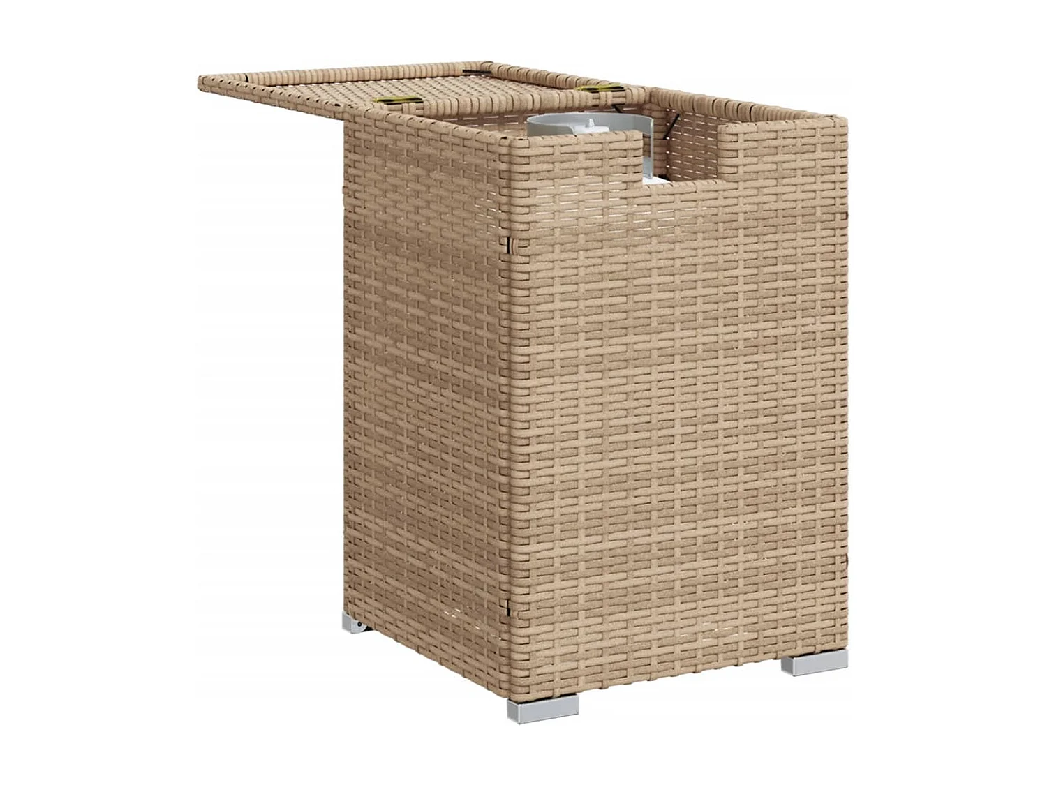 Afdekkast voor propaangasfles 40x40x60 cm Poly Rattan beige