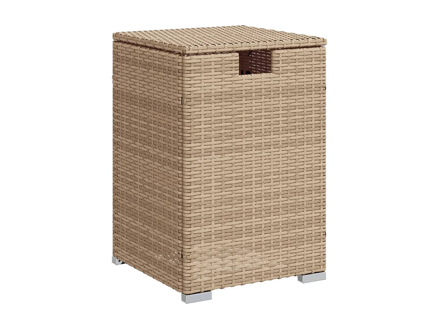 Afdekkast voor propaangasfles 40x40x60 cm Poly Rattan beige