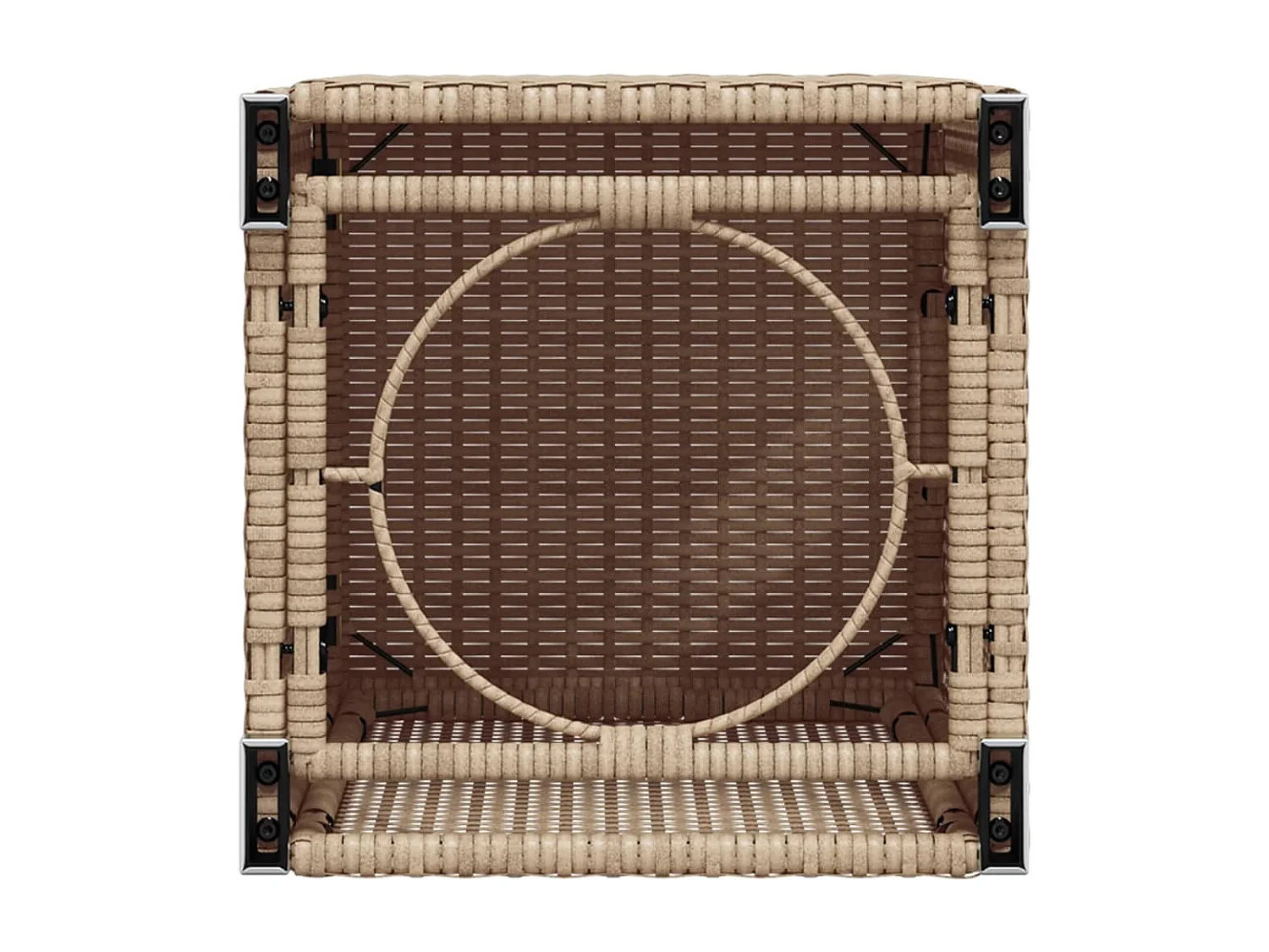 Afdekkast voor propaangasfles 40x40x60 cm Poly Rattan beige