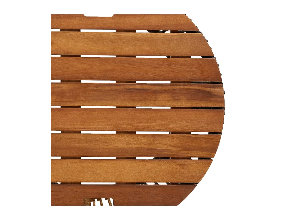 Tables d'appoint de jardin 2pcs dessus en bois beige poly rotin