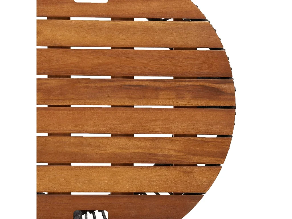 Tuinbijzettafels 2 st met houten blad poly rattan grijs