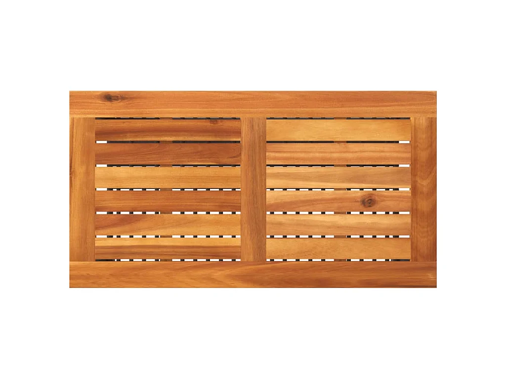 Gartentisch Schwarz 70x38x42 cm Poly Rattan Akazienholz