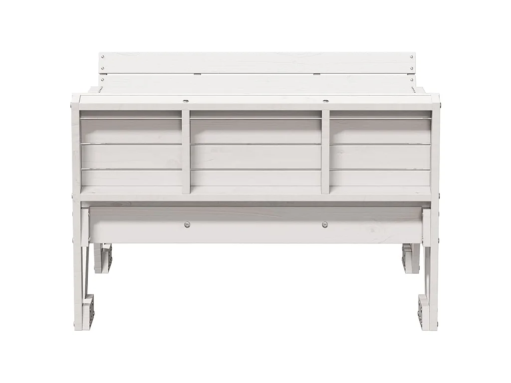 Mesa de pícnic para niños madera maciza pino blanco 88x122x58cm