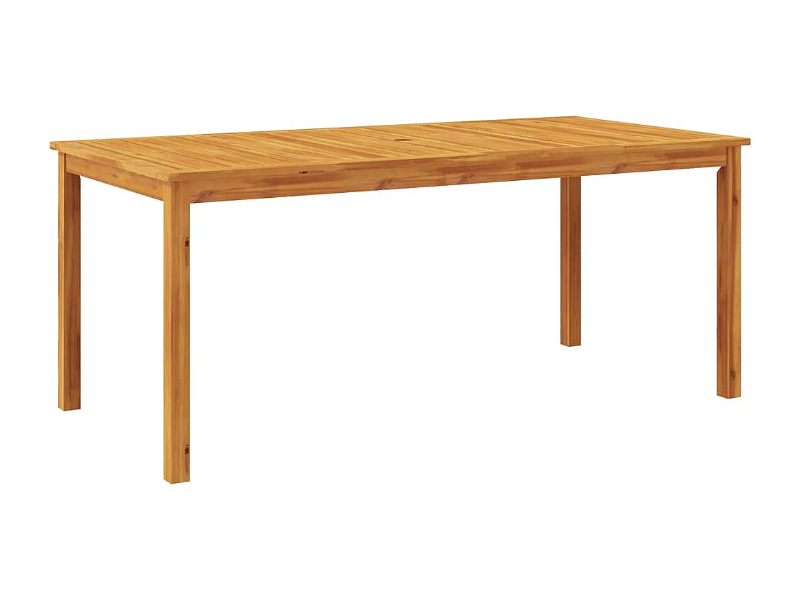 Mesa de comedor de jardín madera maciza de acacia 180x90x75 cm