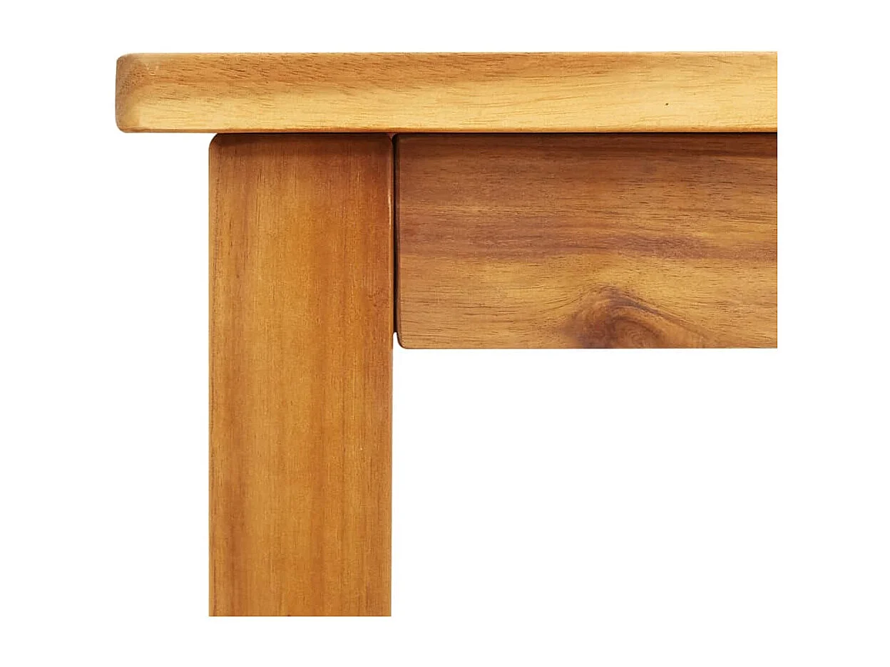 Mesa de comedor de jardín madera maciza de acacia 180x90x75 cm